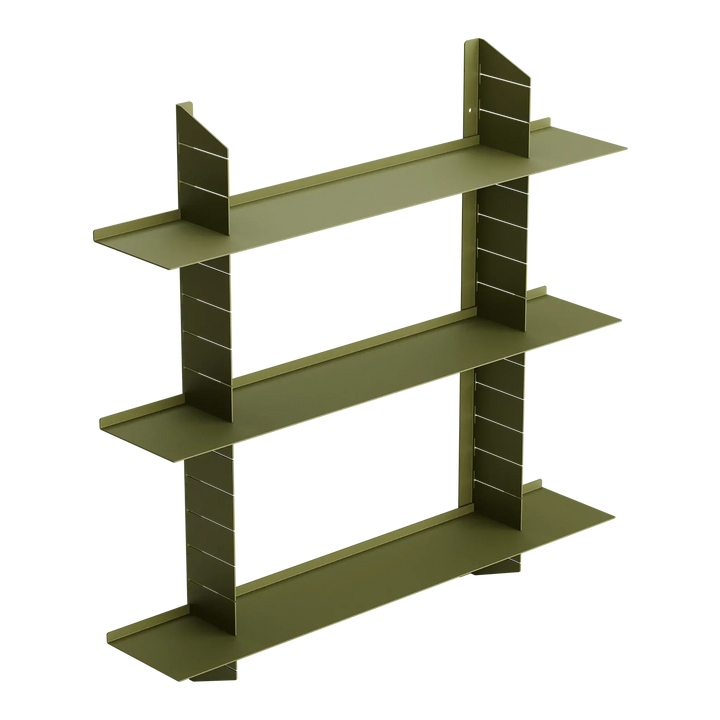 Modern grünes Regal aus Metall mit drei Ebenen, minimalistisches Design, KAMMreseda