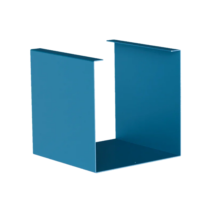 Modernes Regalmodul KETT oceanblau, minimalistisch, pulverbeschichtetes Metall