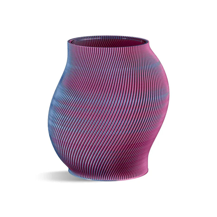 Desigervase Boyk Bubblegum Blend pink-blau mit modernem, gewelltem 3D-Muster