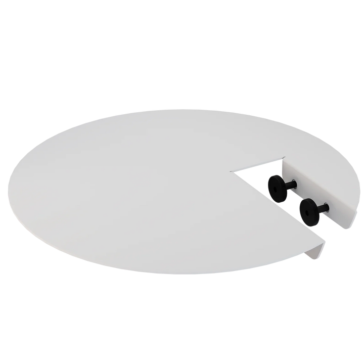 Runder weißer Duschrollo-Vorhang mit Montagehalterungen, Badewanne Abdeckung