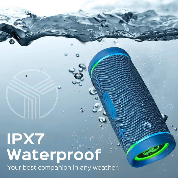Wasserdichter Bluetooth-Lautsprecher IPX7, blau, schwimmt im Wasser, spritzgeschützt